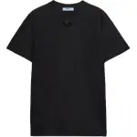 PRADA T Shirts Women's Black Crew Neck Moderate Straight Fit