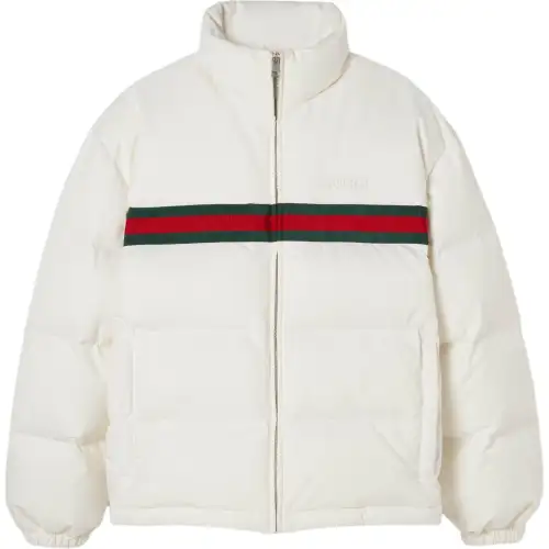 GUCCI Twill Zip Up Bomber Jacket