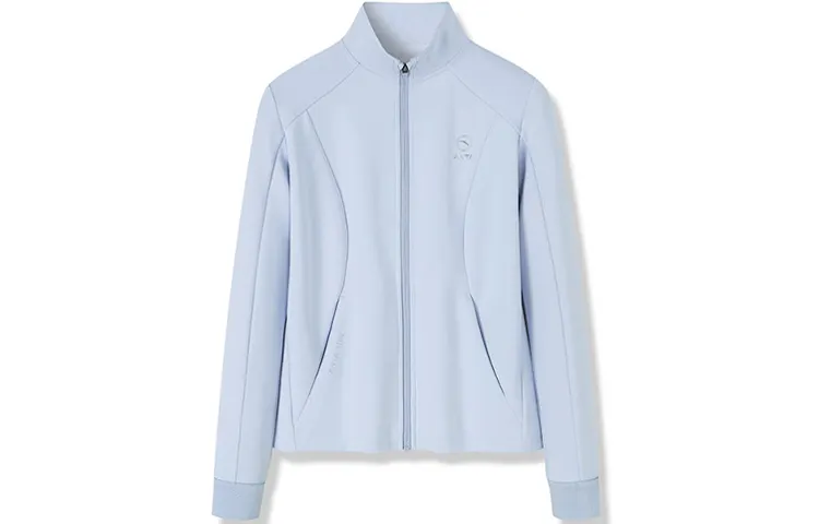 ANTA Jackets Women's Rice Flower Blue Crew Neck Moderate Other