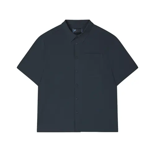 FILA Shirts Men's Preppy Blue Lapel Moderate Other