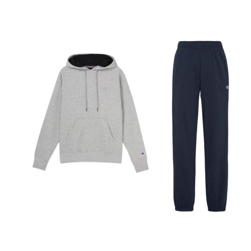 Champion Chest Cuff Double Logo Hoodie Fleece Lined Hoodies & Sweatshirts Knitted Fabric Pants Casual Sportswear Men’s