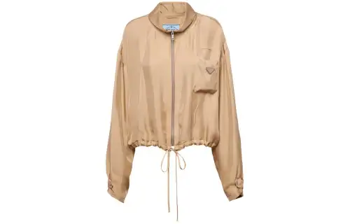PRADA Triangle logo Silk Jacket