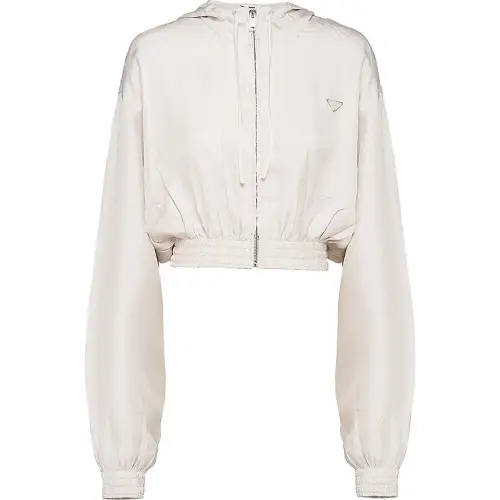 PRADA Jackets Women's Beige Hooded Moderate Other