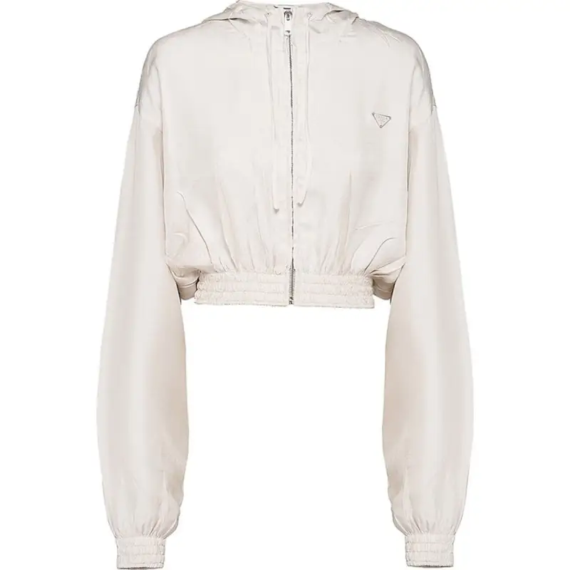 PRADA Jackets Women's Beige Hooded Moderate Other