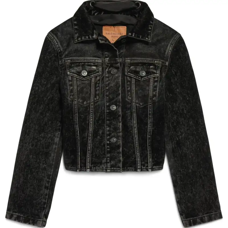 Balenciaga Lace Up Denim Jacket