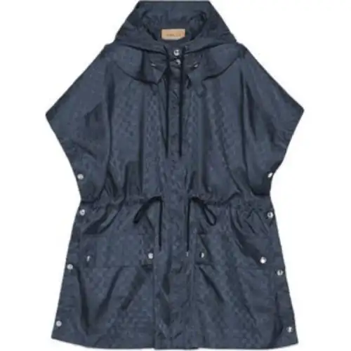 GUCCI Jackets Women's Blue Hooded Moderate Other