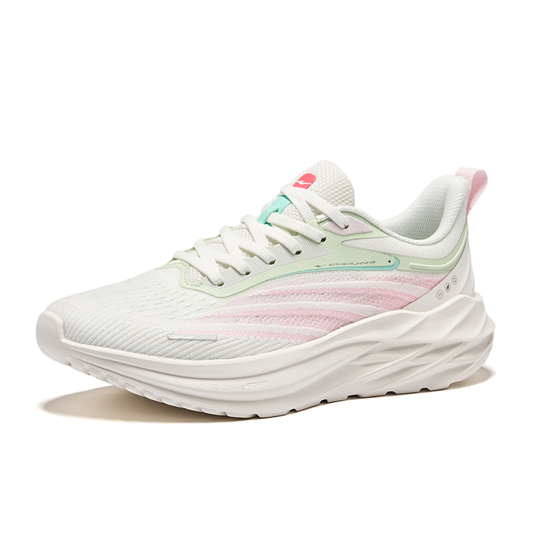 Erke Shadow 3.0 Cushioning Rebound Breathable Low top City Commuting Running Shoes Women’s White Pink