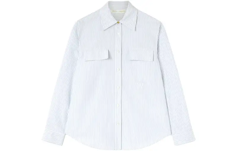 Palm Angels monogram-embroidered striped shirt