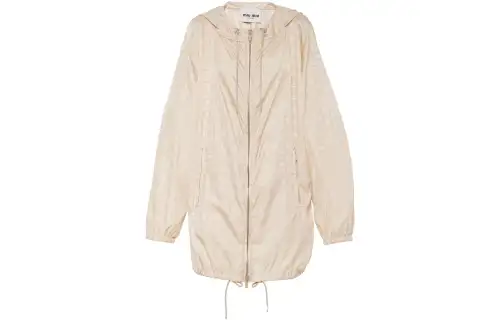 MIU MIU Jackets Women's Light Beige Hooded Moderate Other