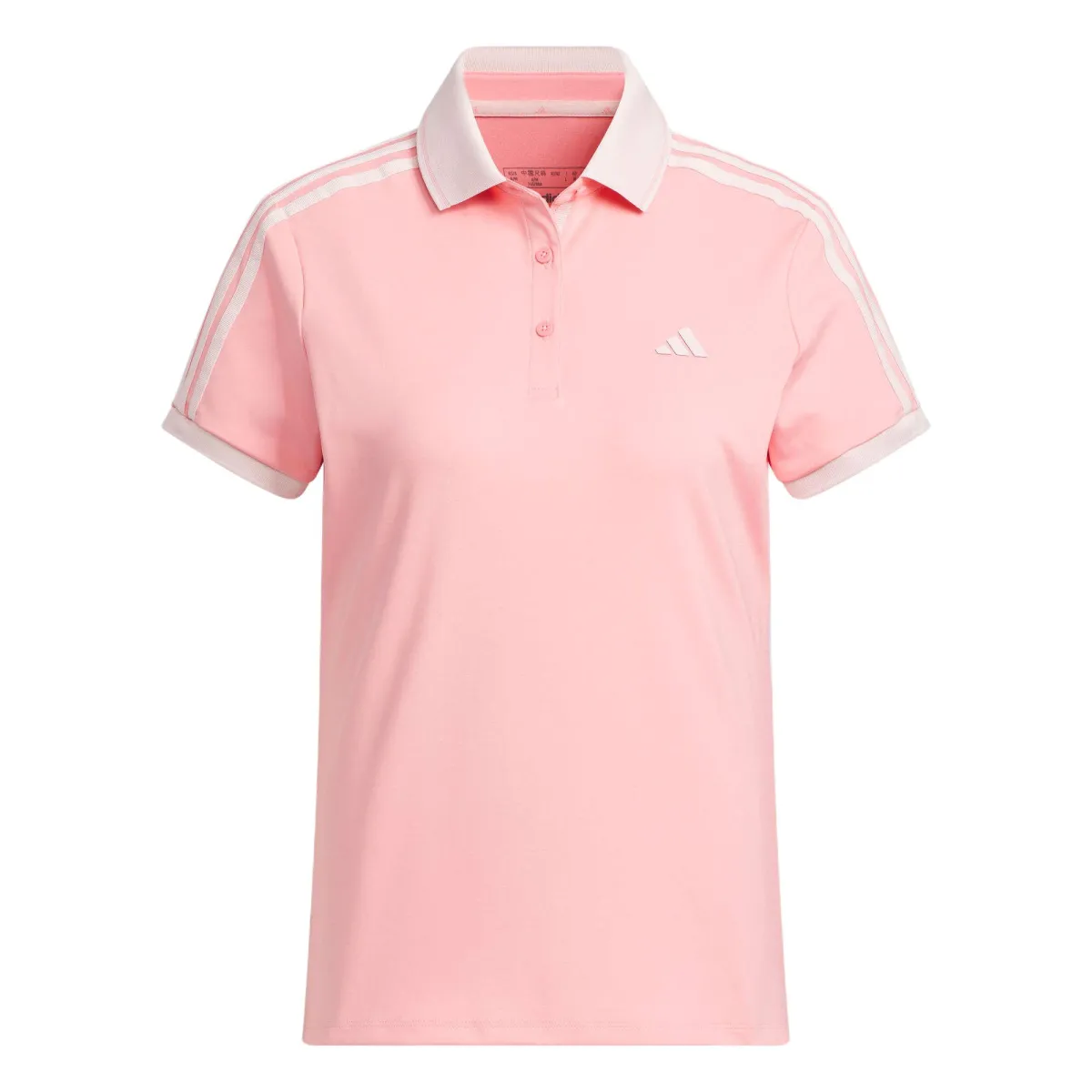 Adidas Polo Shirts Women's Pink Polo Collar Moderate