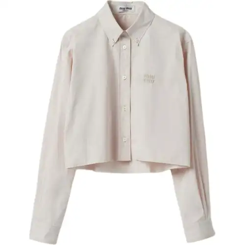 MIU MIU Shirts Women's Pink Lapel Moderate Other