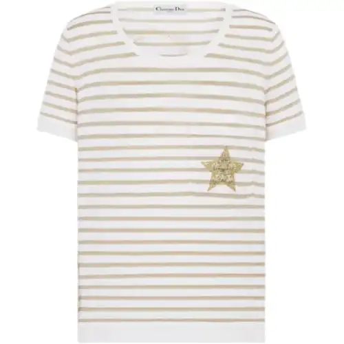 DIOR SS25 T Shirt Women's White Gold
