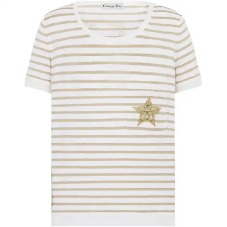 DIOR SS25 T Shirt Women's White Gold