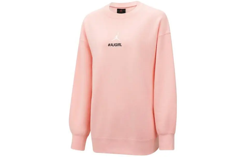 Jordan Sweatshirts Women's Pink Crew Neck Moderate Regular