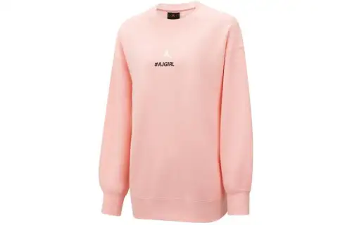 Jordan Sweatshirts Women's Pink Crew Neck Moderate Regular