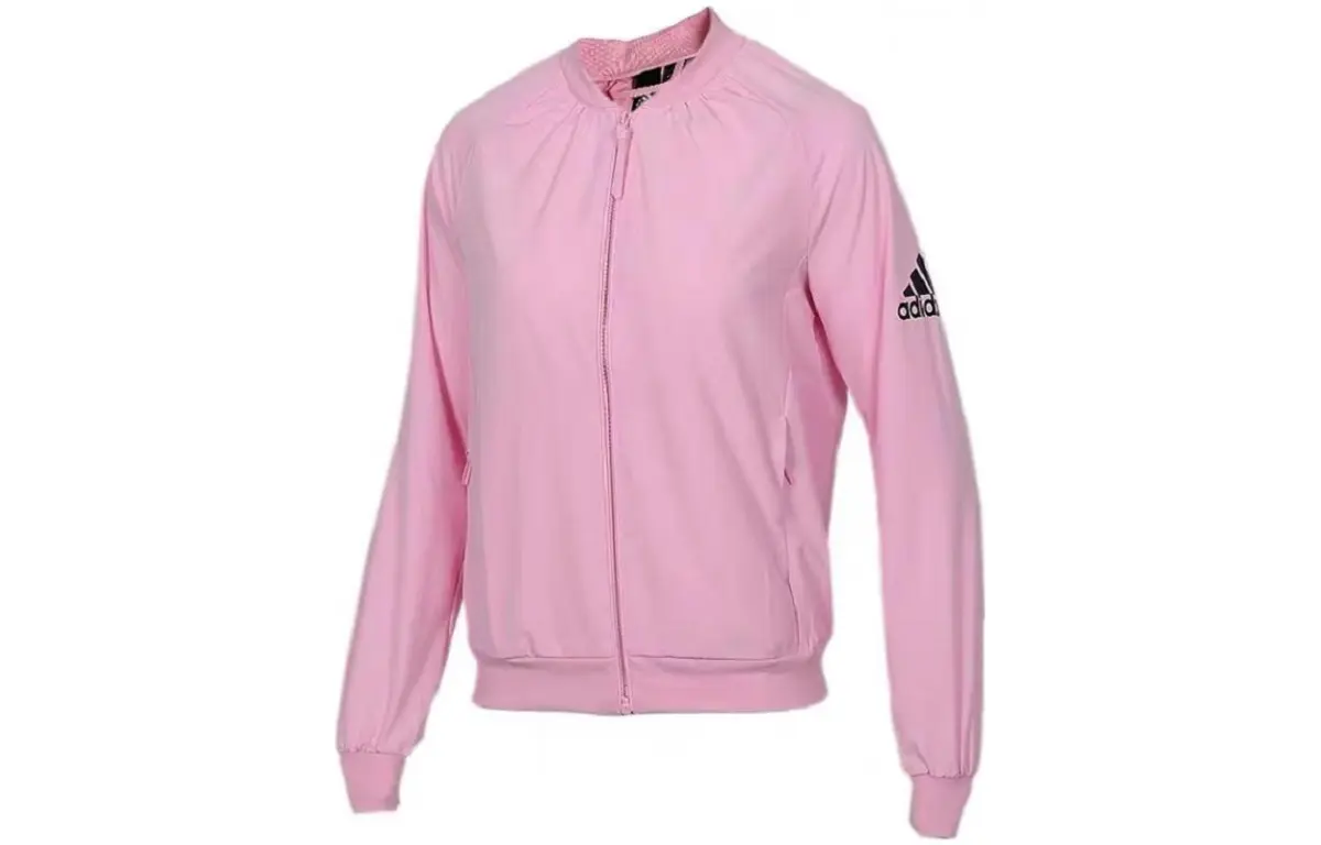 Adidas Jackets Women's Pink Baseball Collar Moderate Other