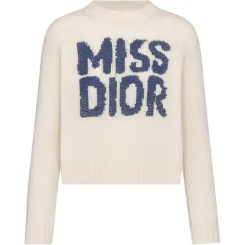 DIOR FW24 Cashmere Sweater Women's Ecru