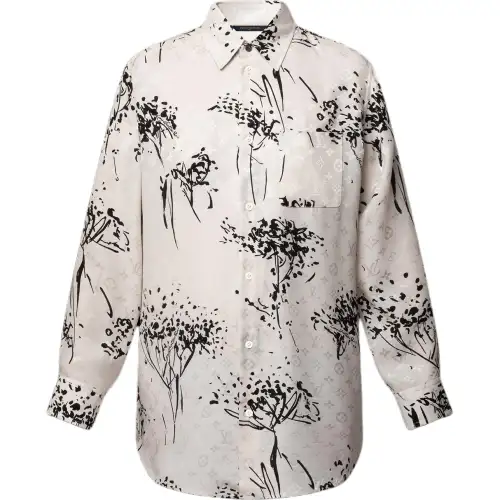 Lv Monogram Tree Silk Shirt