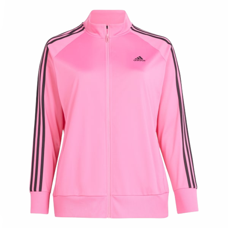 Adidas ESSENTIALS WARM UP TRICOT SLIM Retro Sports Stand Collar Jackets Women's Pulse Magenta/Black