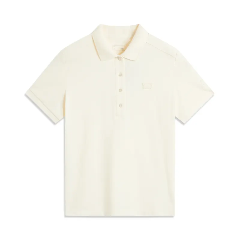 Li Ning Sports Life Collection Polo Shirt Women's Ecru
