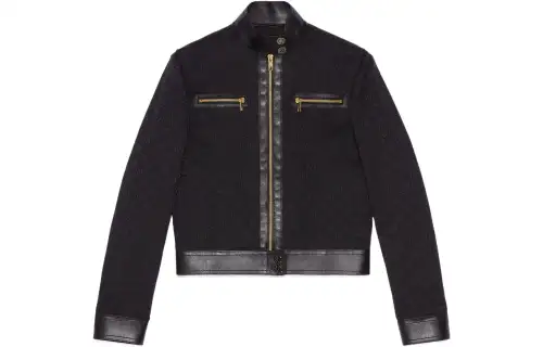 GUCCI Zip-Detail Contrast Jacket