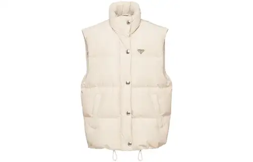 Prada logo-plaque padded vest