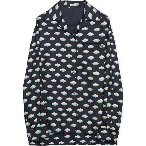 LOEWE SS25 Women's Pre Selection Collection Shirt Women's Marine Blue