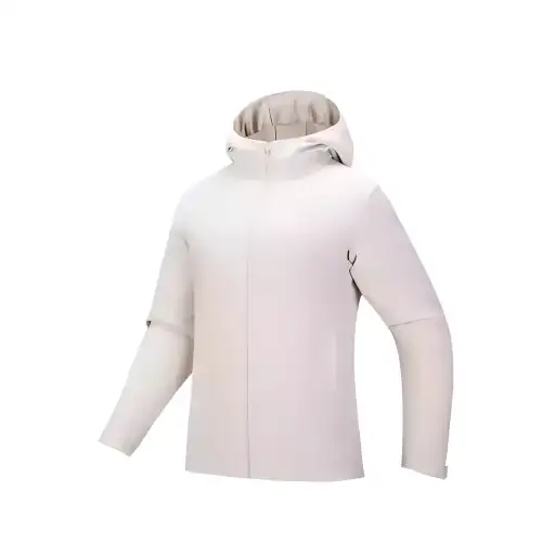 Anta Variety Training Collection Solid Color Zippers Hooded Comfortable And Breathable Versatile Fleece Lined Thermal