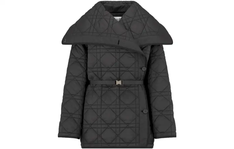 DIOR Jackets Women's Black Lapel Moderate Other