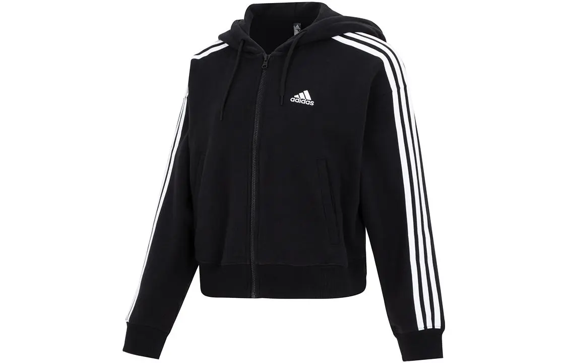 Adidas Jackets Women's Black Hooded Moderate Other
