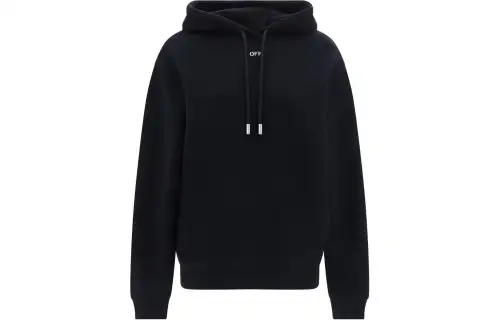 OFF-WHITE Logo Printed Drawstring Hoodie