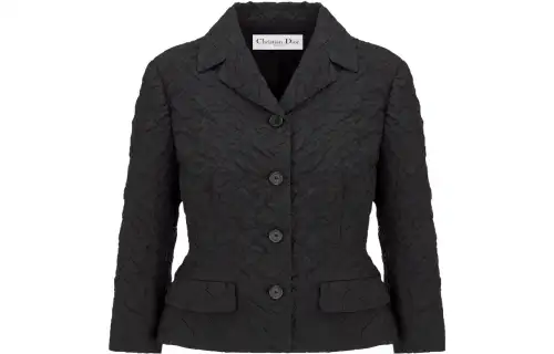 DIOR Jackets Women's Black Lapel Moderate Other
