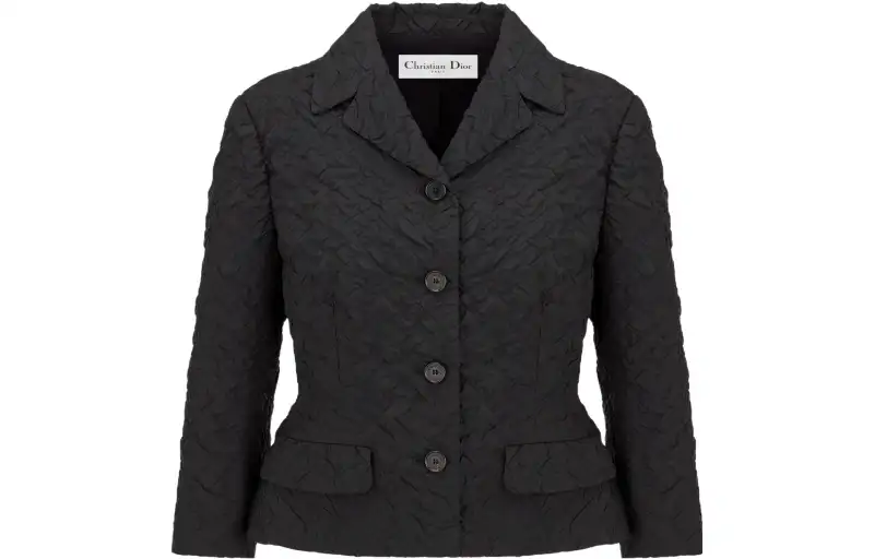 DIOR Jackets Women's Black Lapel Moderate Other