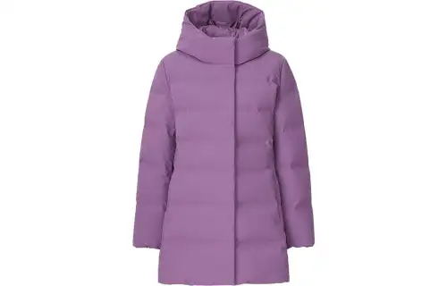 UNIQLO Down Jackets Women's Quicksand Purple Hooded Thickened Down Coat