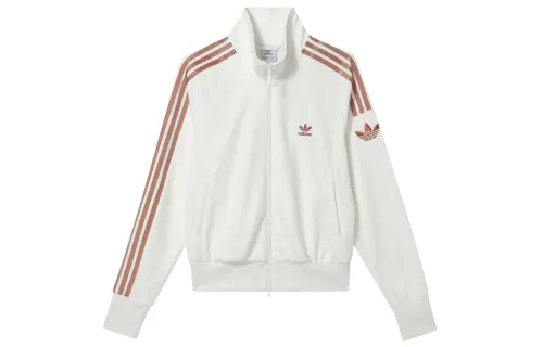adidas originals Women's Striped Color Block Zip-Up Jacket 'Bright White'