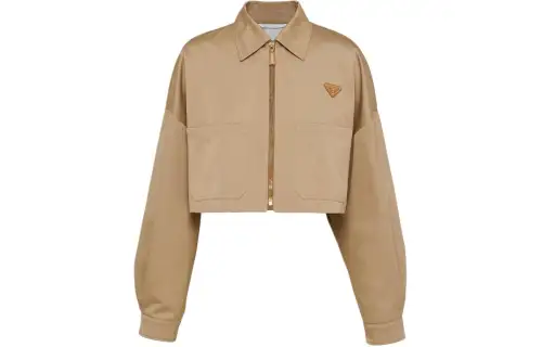 Prada triangle-logo cropped jacket