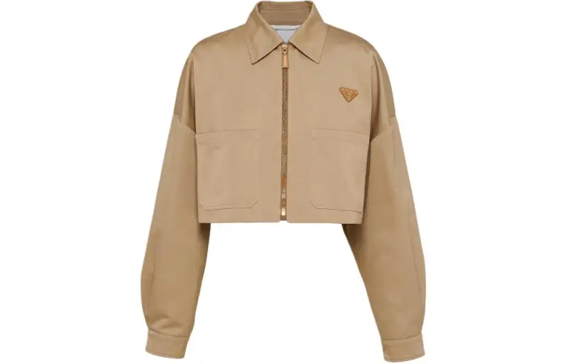 Prada triangle-logo cropped jacket