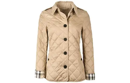 Burberry Women's Diamond Quilted Jacket Beige