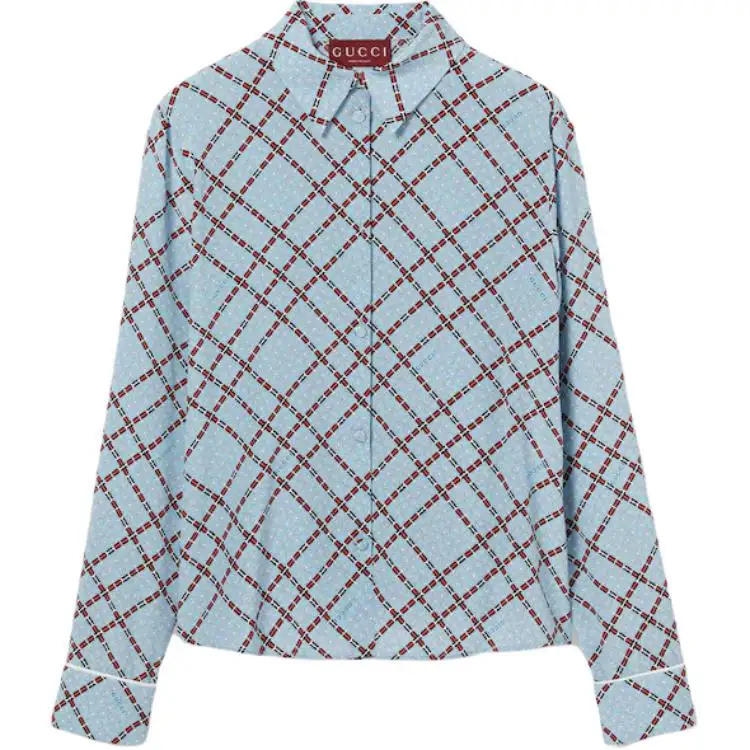 GUCCI Printed Crêpe De Chine Shirt
