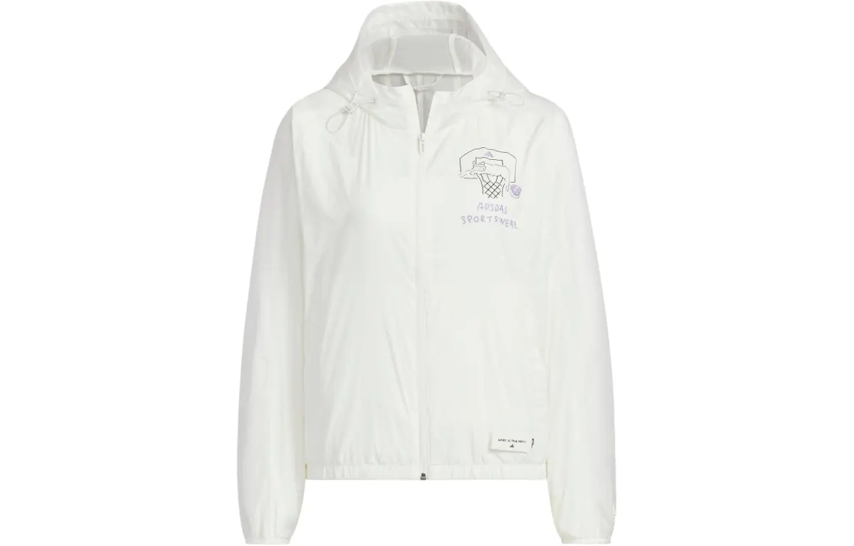 Adidas GRAPHIC WOVEN Jackets & Coats Women's Jade White