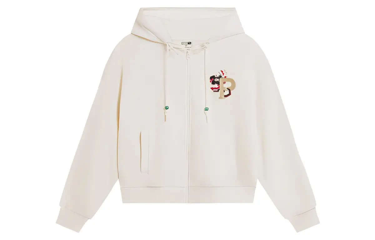 PUMA Sweatshirts Women's Ivory Hooded (Non-detachable) Moderate