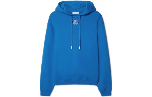 OFF-WHITE Arrow-embroidered cotton hoodie
