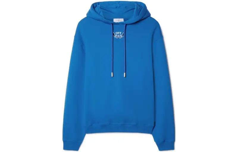 OFF-WHITE Arrow-embroidered cotton hoodie