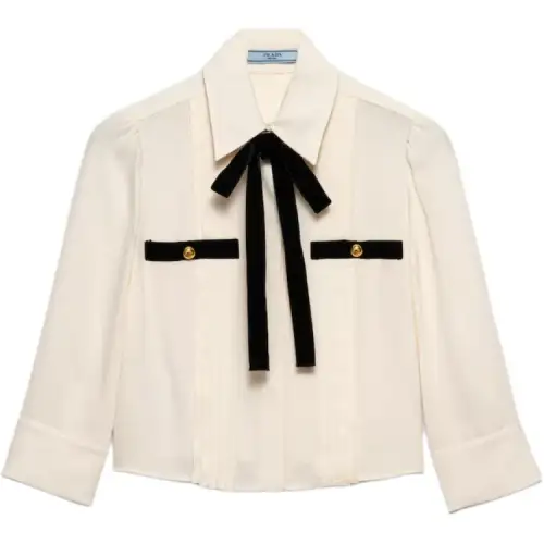 PRADA Pleated Sablé Blouse