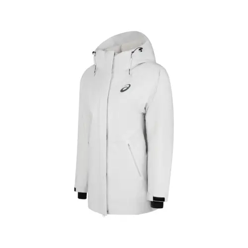 ASICS Down Jackets Women's Gray Hooded Moderate Other