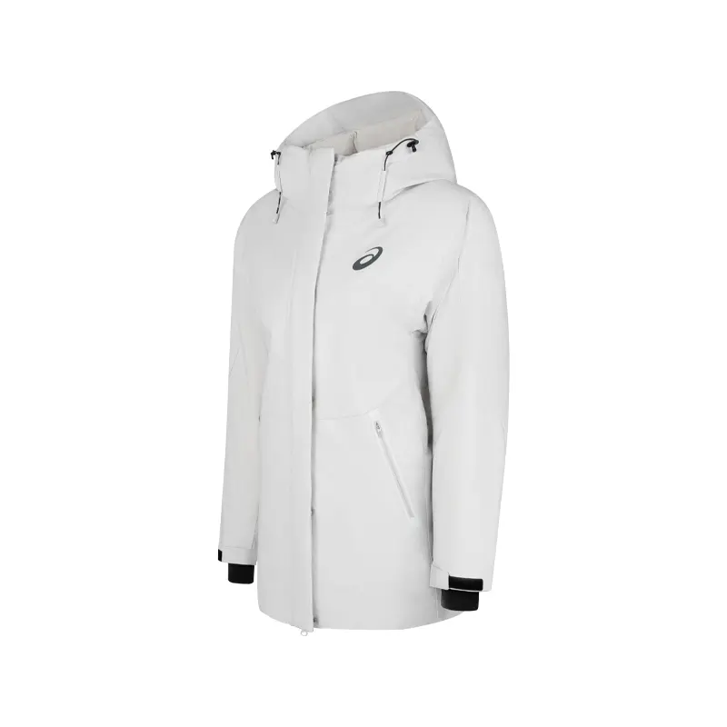 ASICS Down Jackets Women's Gray Hooded Moderate Other