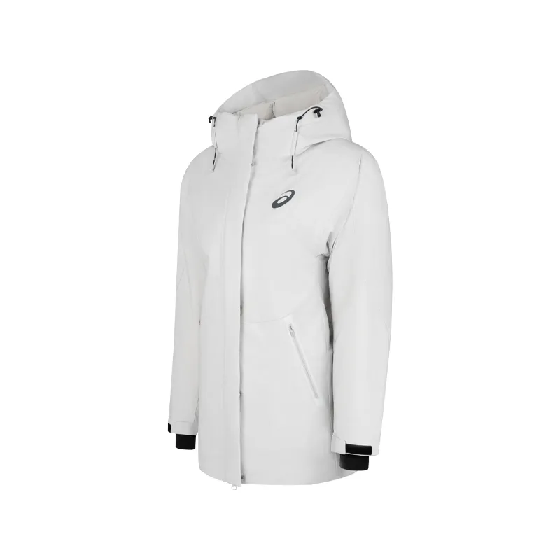ASICS Down Jackets Women's Gray Hooded Moderate Other