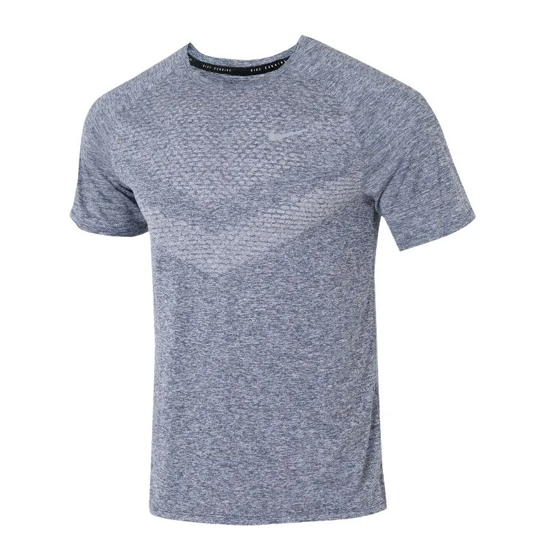 Nike T-Shirts Men's Gray Crew Neck Moderate