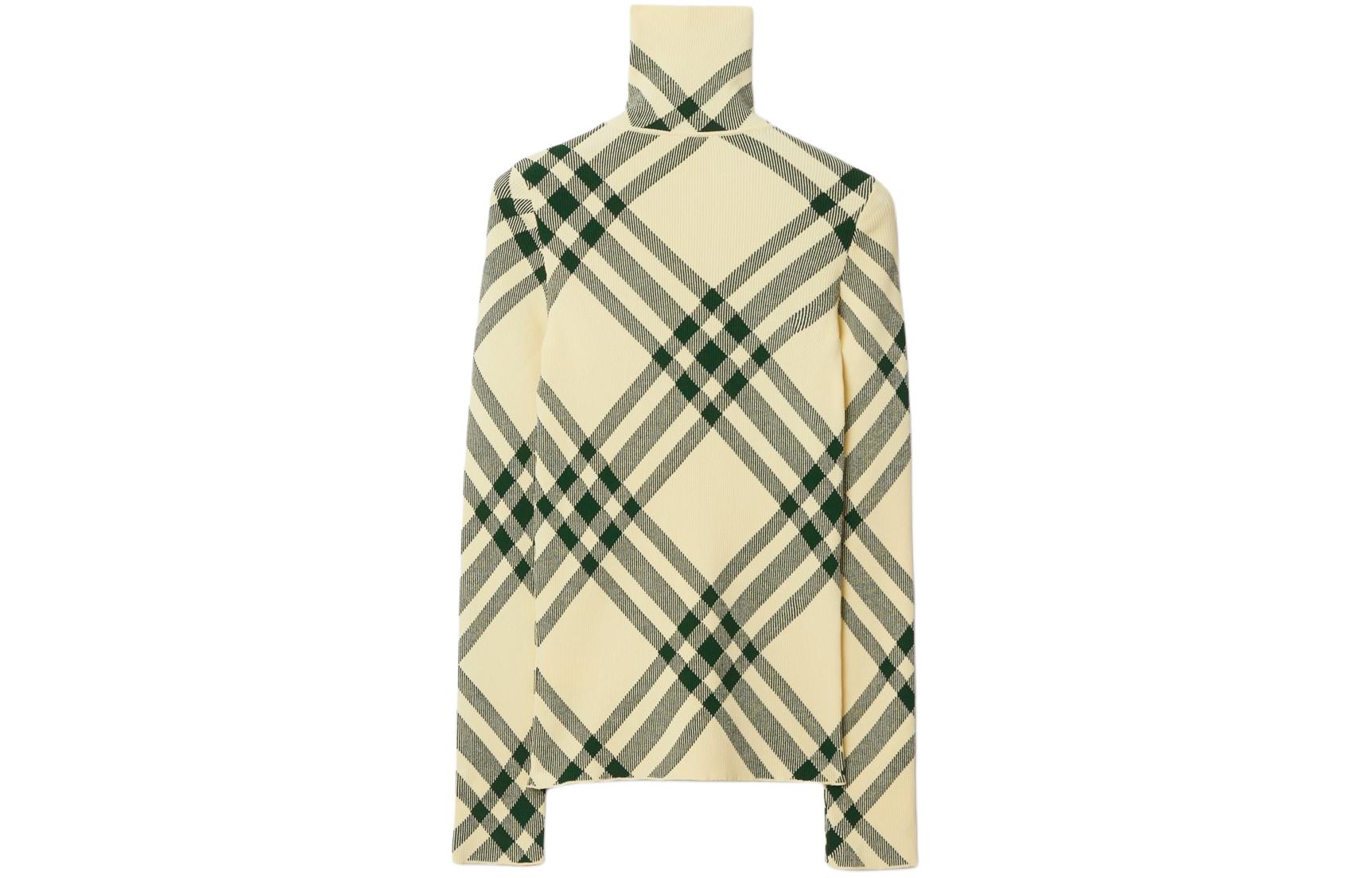 Burberry check-pattern high-neck jumper