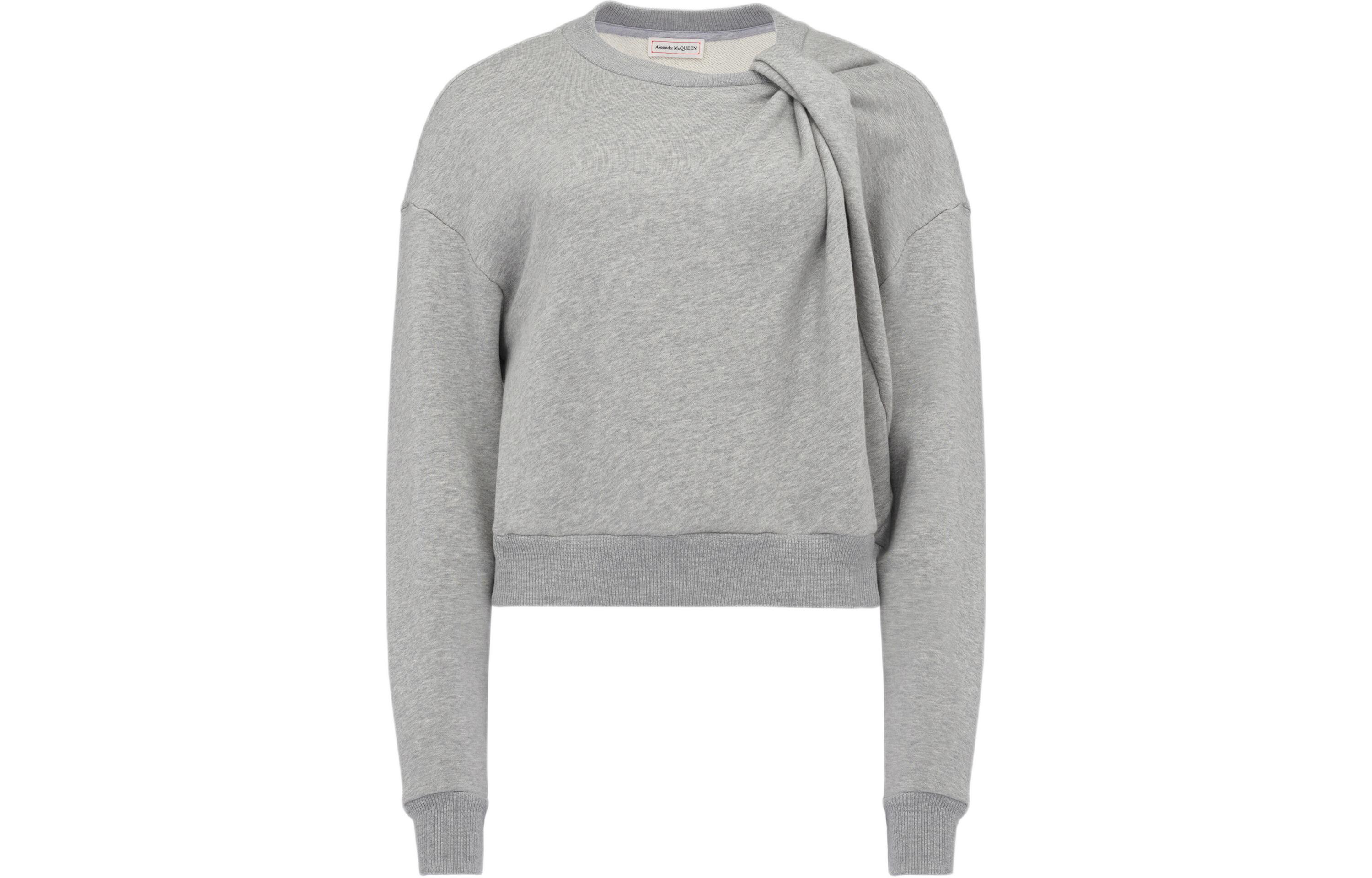 Женское худи Alexander McQueen Knot Detail Sweatshirt (серое)